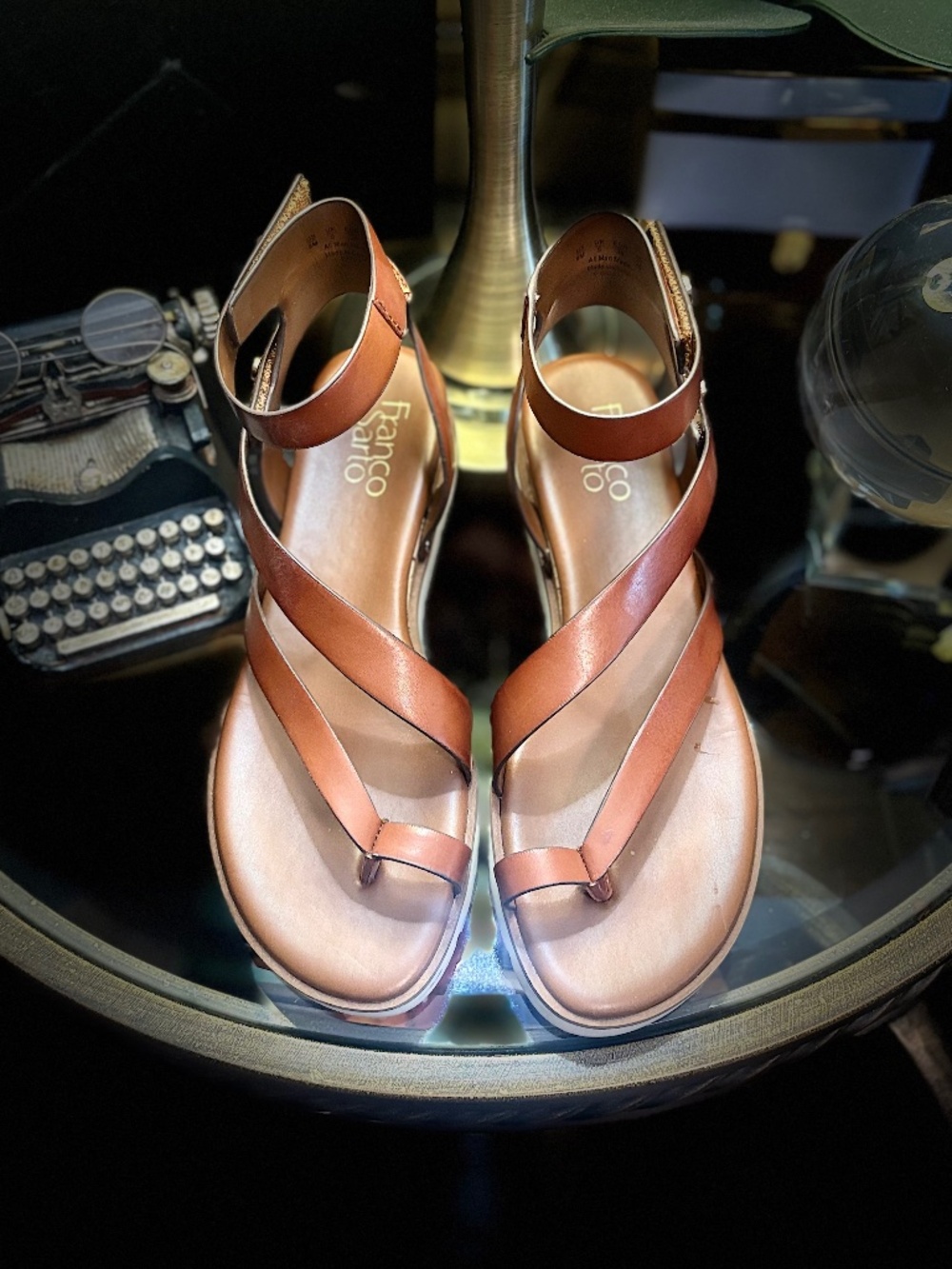 Franco Sarto Daven Sandals - Cognac - 7.5